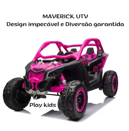 Carrinho Elétrico Infantil Maverick Can am Utv 24v Cor Rosa Voltagem Do Carregador 110v/220v