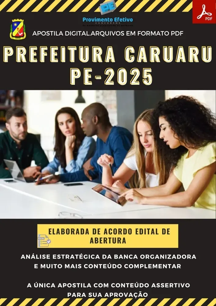 Apostila Caruaru 2025 Auxiliar de Serviços Administrativos