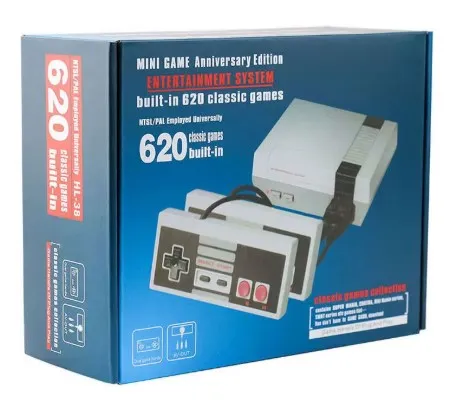 Mini Console Game com 620 Jogos Classic Aniversary Edition HD 1080P Imagem