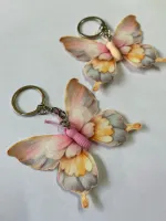 CHAVEIRO DE BORBOLETA EM TECIDO - Foto 3