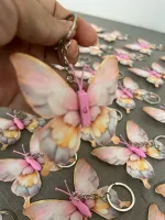 CHAVEIRO DE BORBOLETA EM TECIDO - Foto 4