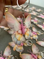 CHAVEIRO DE BORBOLETA EM TECIDO - Foto 7