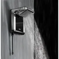 CHUVEIRO ACQUA STAR ULTRA PRETO E CROMADO 7800W  - Foto 2