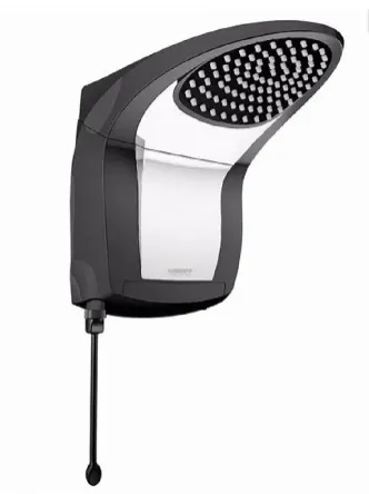 Ducha Lorenzetti Acqua Jet Ultra Preta Cromada 220V 7800W