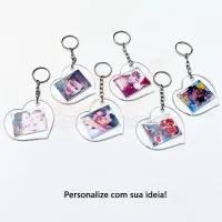 Atacado Chaveiro Acrílico 3x4 Pacote C/ 10 unidades