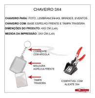 Atacado Chaveiro Acrílico 3x4 Pacote C/ 10 unidades - Foto 8
