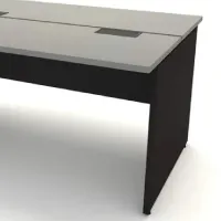 Estação de Trabalho Mesa Plataforma 1500 Para 2 Lugares Pé Painel com Caixa de Tomadas Versa - Foto 3