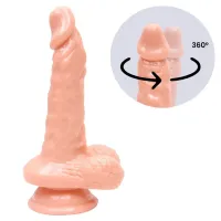 BÁRBARA PÊNIS MACIÇO COM VENTOSA, ESCROTO E VIBRADOR ROTATIVO  - Foto 2