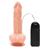 BÁRBARA PÊNIS MACIÇO COM VENTOSA, ESCROTO E VIBRADOR ROTATIVO  - Foto 3