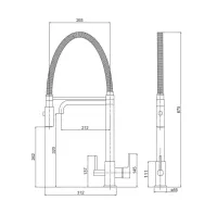 MISTURADOR MONOCOMANDO DE MESA PARA COZINHA COM DUCHA ESPECIAL E SAIDA PARA ÁGUA FILTRADA 2264 C76 LORENZETTI - Foto 2
