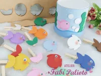 G1.867  Gabarito de Moldes  em MDF  Lata Peixe das Cores 