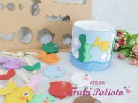 G1.867  Gabarito de Moldes  em MDF  Lata Peixe das Cores  - Foto 3