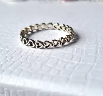 Anel corações vazados Pandora 