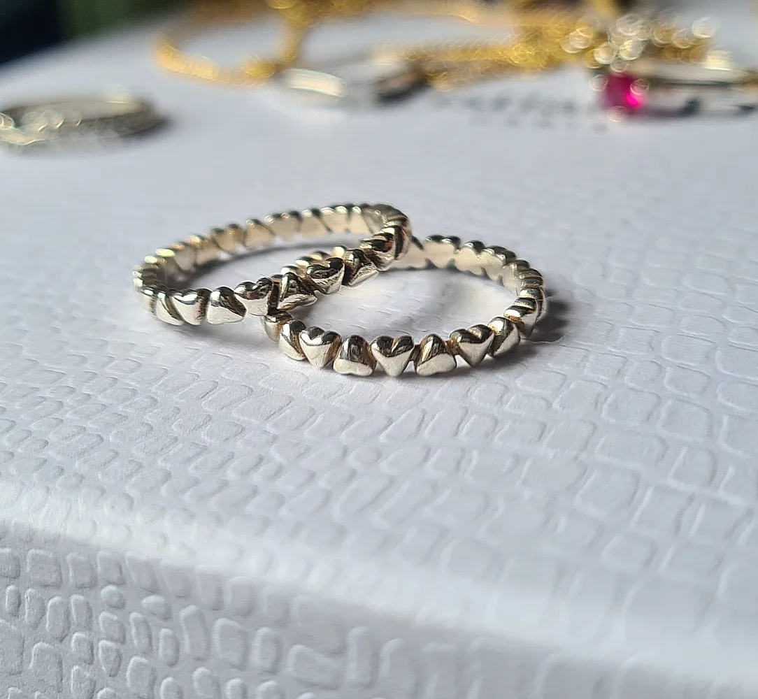 Anel corações PANDORA 