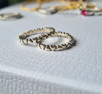 Anel corações PANDORA 