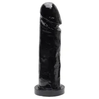 PRÓTESE MACIÇA REALÍSTICA EM FORMATO DE PÊNIS COR PRETA 17 X 4,2 CM - SOFT LINE.                          LIBYSEXSHOP                                                                                    - Foto 3