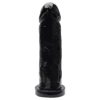 PRÓTESE MACIÇA REALÍSTICA EM FORMATO DE PÊNIS COR PRETA 17 X 4,2 CM - SOFT LINE.                          LIBYSEXSHOP                                                                                    - Foto 4