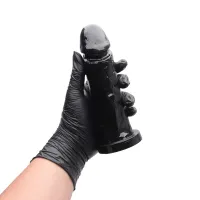 PRÓTESE MACIÇA REALÍSTICA EM FORMATO DE PÊNIS COR PRETA 17 X 4,2 CM - SOFT LINE.                          LIBYSEXSHOP                                                                                    - Foto 5