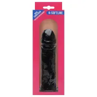 PRÓTESE MACIÇA REALÍSTICA EM FORMATO DE PÊNIS COR PRETA 17 X 4,2 CM - SOFT LINE.                          LIBYSEXSHOP                                                                                    - Foto 6