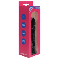 PRÓTESE MACIÇA REALÍSTICA EM FORMATO DE PÊNIS COR PRETA 17 X 4,2 CM - SOFT LINE.                          LIBYSEXSHOP                                                                                    - Foto 7