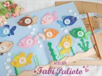 G1.868  Gabarito de Moldes  em MDF Pescaria dos Números  - Foto 3