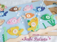 G1.868  Gabarito de Moldes  em MDF Pescaria dos Números  - Foto 5