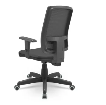 Cadeira Multiregulável NR17 Brizza Tela Cor Preta Encosto Regulável com Braços - Foto 2