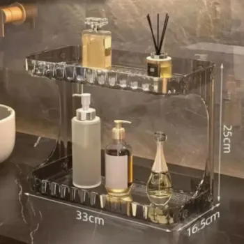 KIt Suporte de Luxo Para Banheiro Mais Prateleira Multiuso - Foto 2