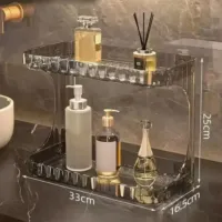 KIt Suporte de Luxo Para Banheiro Mais Prateleira Multiuso - Foto 2