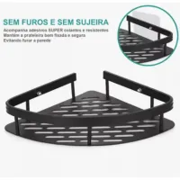 KIt Suporte de Luxo Para Banheiro Mais Prateleira Multiuso - Foto 6
