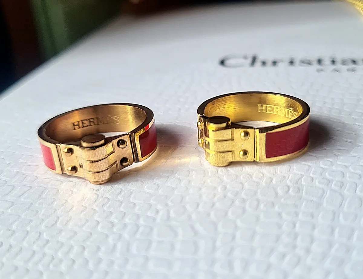 Anel Hermès Cadena Lock Imagem