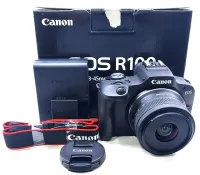 Câmera Canon EOS R100 c/ Lente RF-S 18-45mm f/4-5-6.3 IS STM  - Seminova - Foto 5
