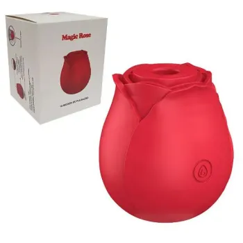 Estimulador de Clitóris 10 Pulsações em Formato Rosa Vermelho USB - MLM001