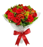 Buquê Premium com Rosas Vermelhas e Astromélias – Um gesto de amor com intensidade e carinho - Foto 3