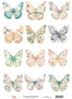 DX-001 - Adesivo Têxtil Borboletas - Tam. 21,0x14,8cm