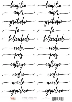 DX-104 - Adesivo Têxtil Frases - Tam. 21,0x14,8cm