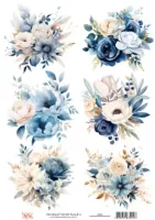 DT-004- Adesivo Transfer Buquê 4 - Tam. 21,0x14,8cm