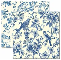 SC-921 - Toile de Jouy 1 - Papel para Scrapbook Dupla Face