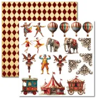 SC-915 - Circus 5 - Papel para Scrapbook Dupla Face