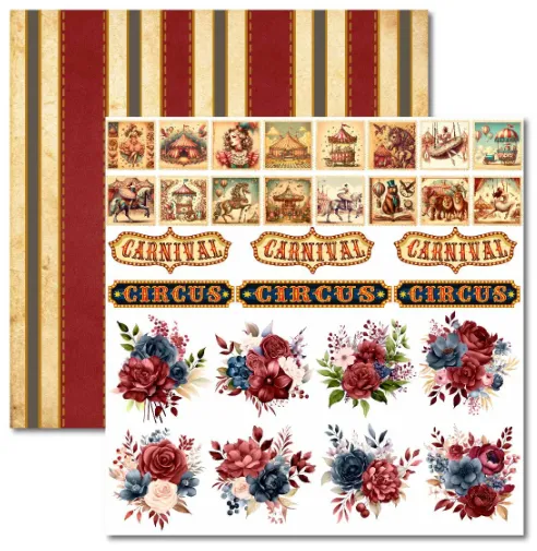 SC-914 - Circus 4 - Papel para Scrapbook Dupla Face Imagem