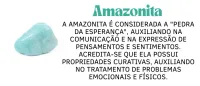 Pedra Amazonita – Equilíbrio, Comunicação e Calmaria - Foto 2