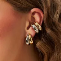 Brinco argola dois tons - Foto 2