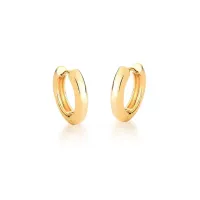 Brinco argola click banhado a ouro 