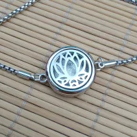 Pulseira Difusora de Óleos Essenciais Relicário Para AROMATERAPIA LÓTUS - P004 - Foto 6