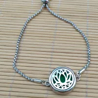Pulseira Difusora de Óleos Essenciais Relicário Para AROMATERAPIA LÓTUS - P004 - Foto 7