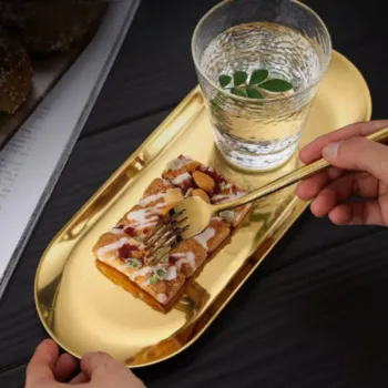 Bandeja Dourada Auxiliar Alimento Estética Micropigmentação - Foto 2