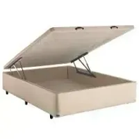 Base baú casal Premium 1,38 Blindada Madeira  38 cm + 5 cm pés Bioflex - Foto 4