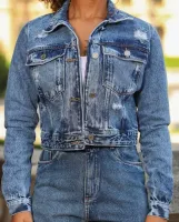 Jaqueta Jeans Consciência Feminina Azul - Foto 3