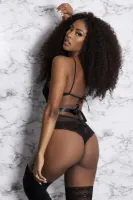 FANTASIA SEXY BODY COLEGUINHA COM DETALHES EM RENDA PRETA  Ref.: 02164 - Foto 5