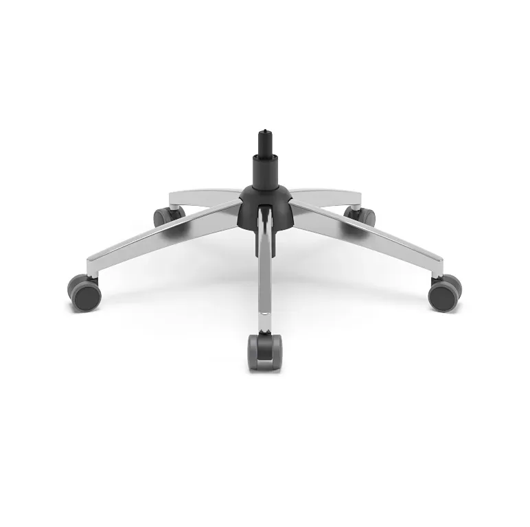 Base Giratória em Aço Cromado com Rodízios Anti Risco Imagem